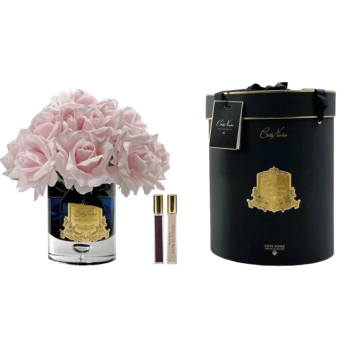 Cote Noire - 12 Rose Pink Black Glass Smell