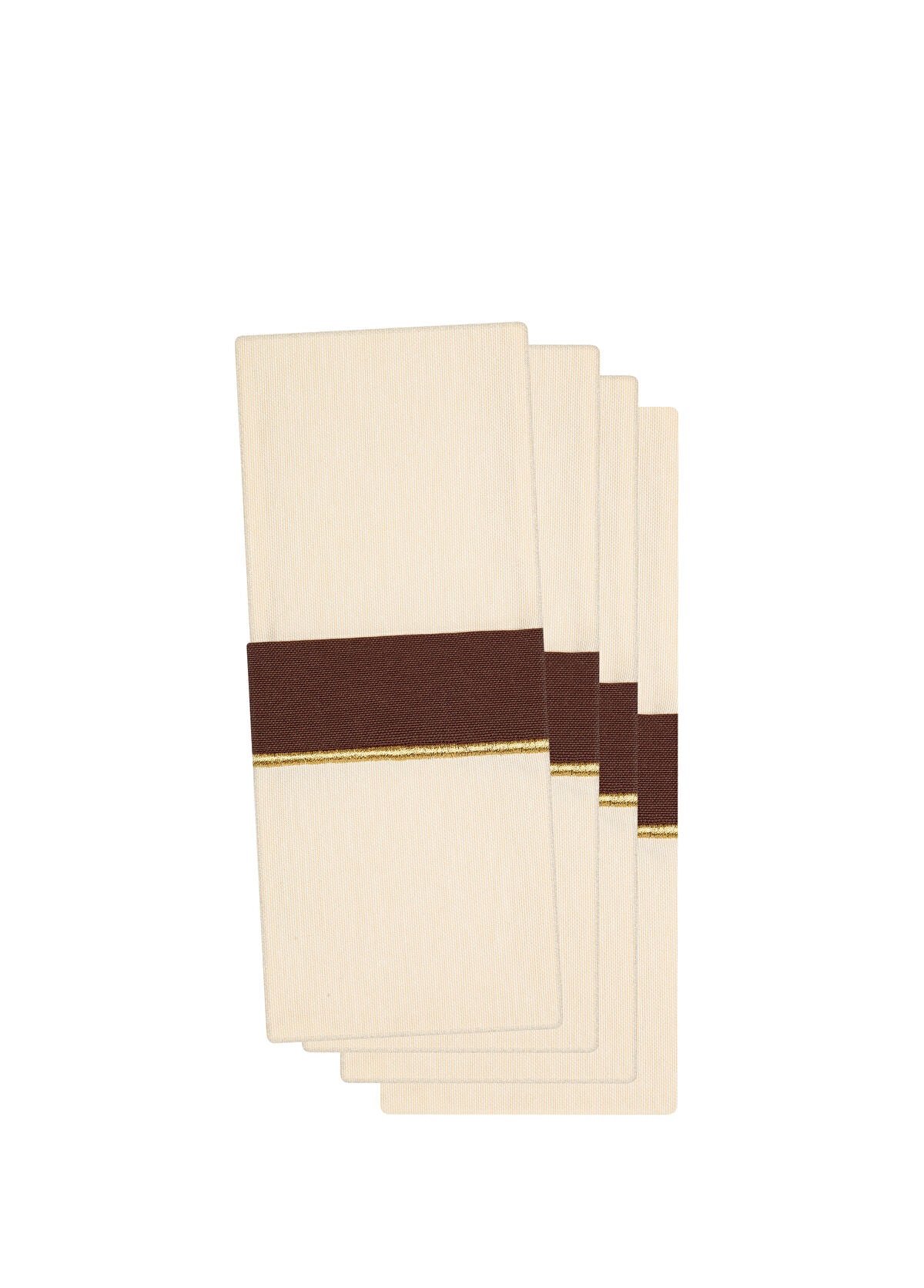 Brown Elegance Kahverengi Detaylı Pamuklu 6'lı Çatal Bıçak Kesesi Seti