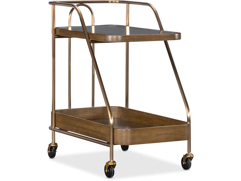 Walnut Wine and Bar Cart