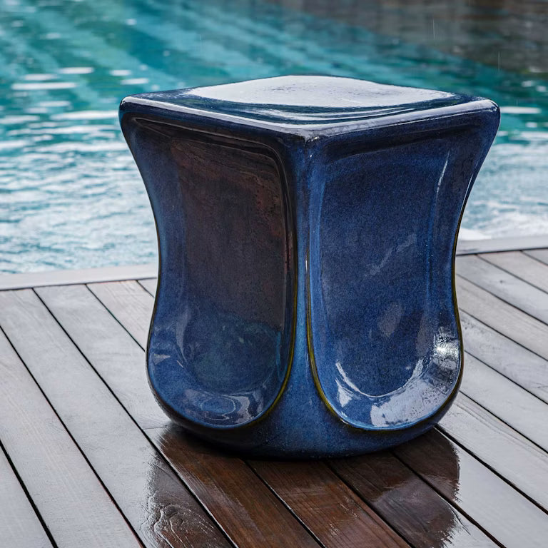 Kaz Deep Blue Garden Stool