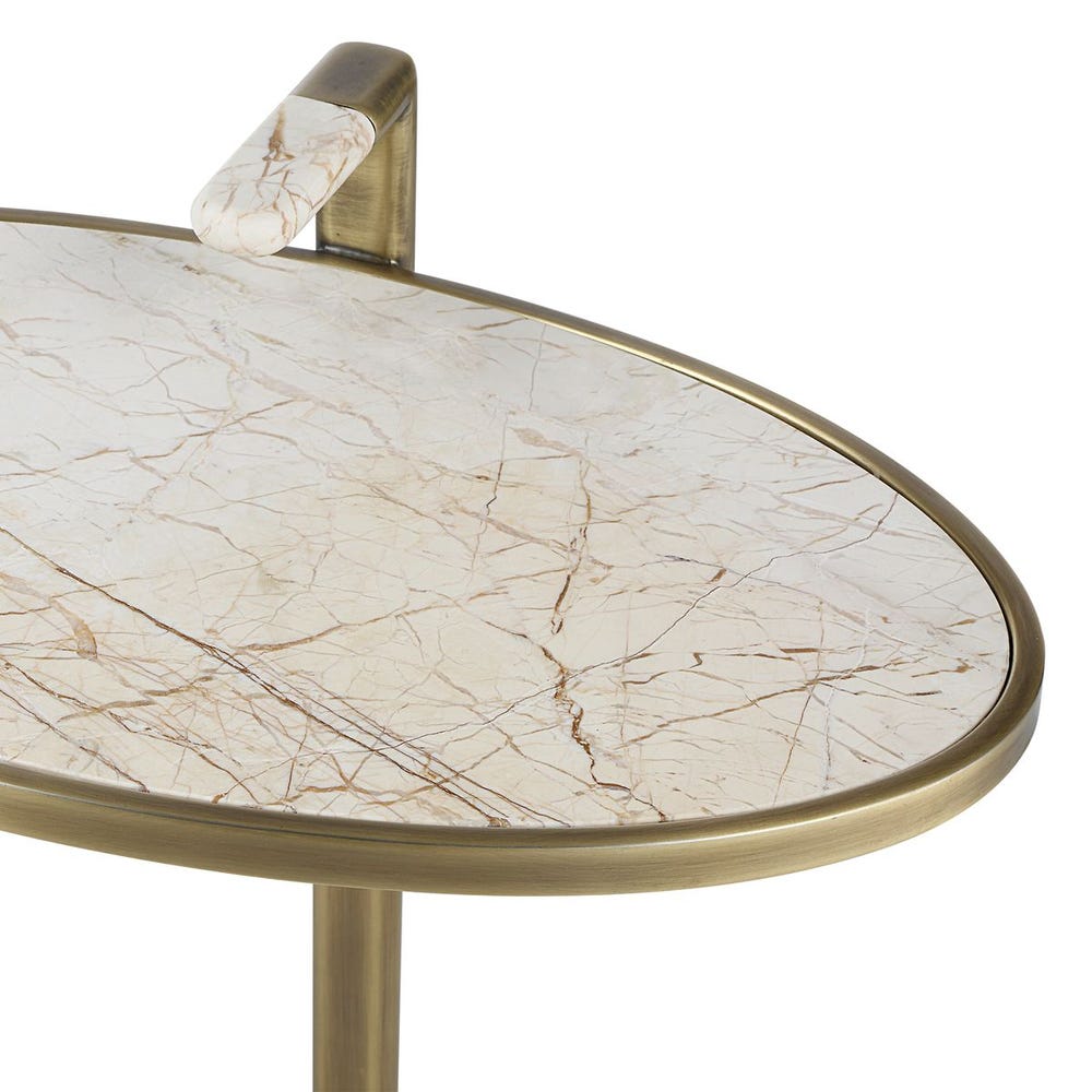 Marbled Pull Up Accent Table
