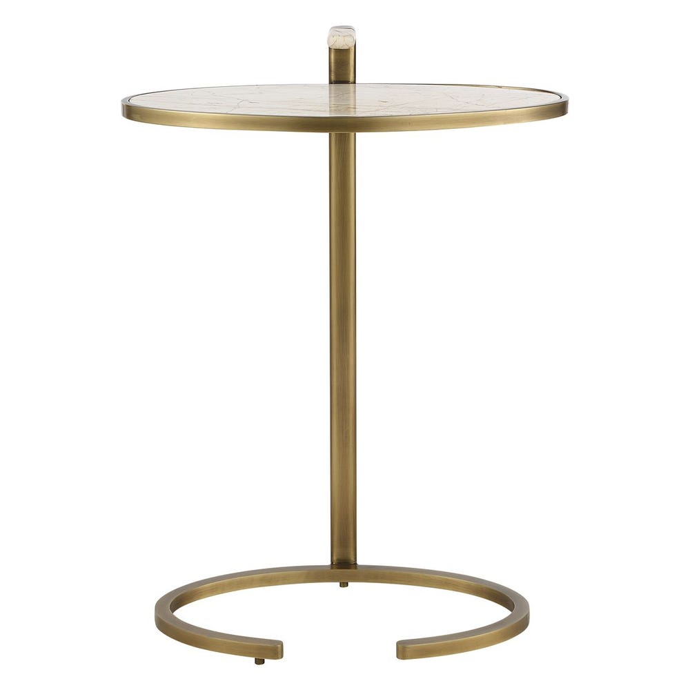 Marbled Pull Up Accent Table