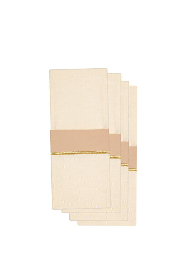 Pure Harmony Bej 6'lı Çatal Kaşık Bıçak Kesesi