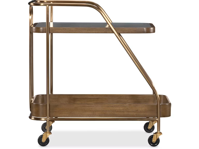Walnut Wine and Bar Cart